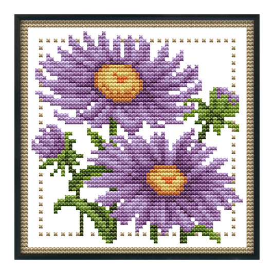 Flower - 11CT Stamped Cross Stitch 21*21CM