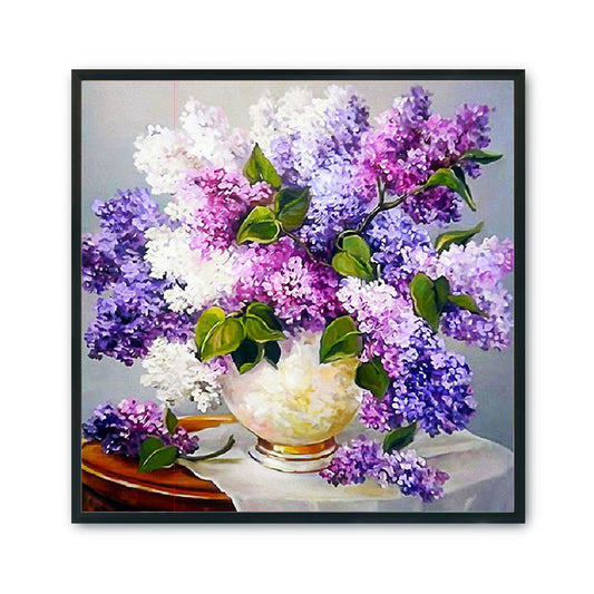 Flower - 11CT Stamped Cross Stitch 50*50CM