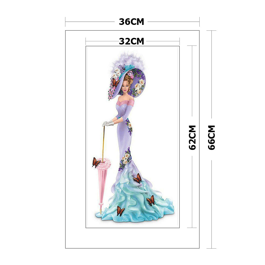 Noblewoman - 14CT Stamped Cross Stitch 36*66CM