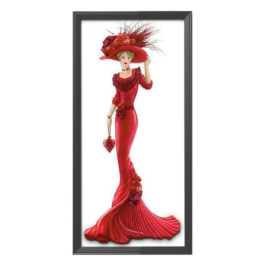 Noblewoman - 14CT Stamped Cross Stitch 36*66CM