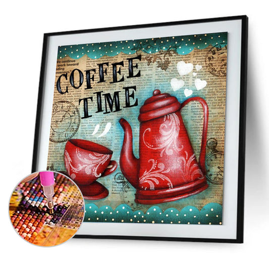 Coffee Time - Full Round Drill Diamond Painting 30*30CM
