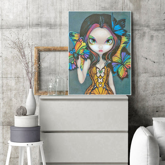 Girl - Full Round Drill Diamond Painting 30*40CM