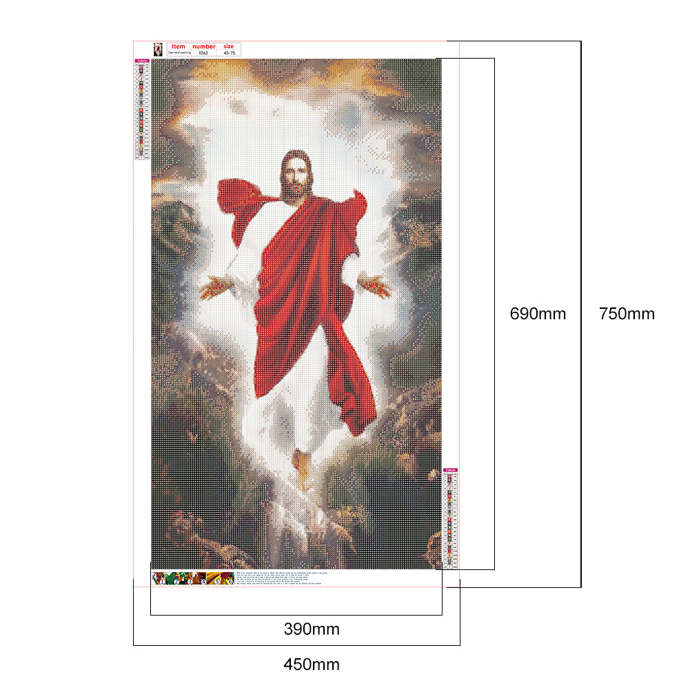Jesus - Full Round Drill Diamond Painting 45*75CM