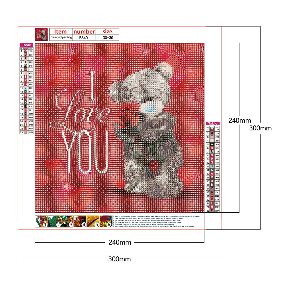 Bears - Full Round Drill Diamond Painting 30*30CM