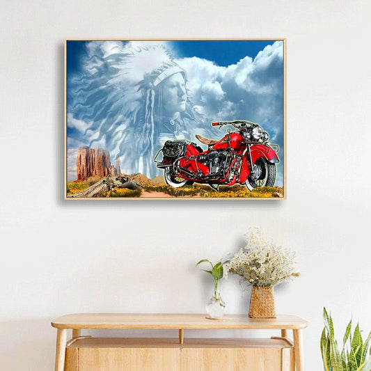 Motorcycle - Full Round Drill Diamond Painting 40*30CM