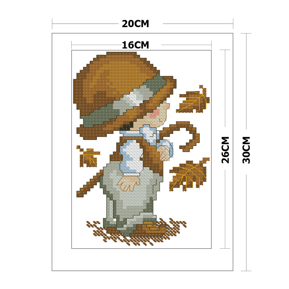 Cap Kids - 11CT Stamped Cross Stitch 20*30CM