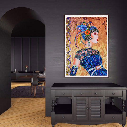 Lady - Special Shaped Drill Diamond Paintng 30*40CM