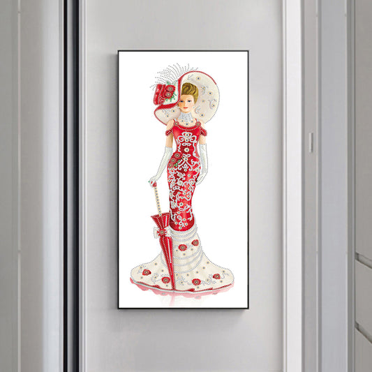 Dress Lady - Special Shaped Drill Diamond Paintng 30*60CM