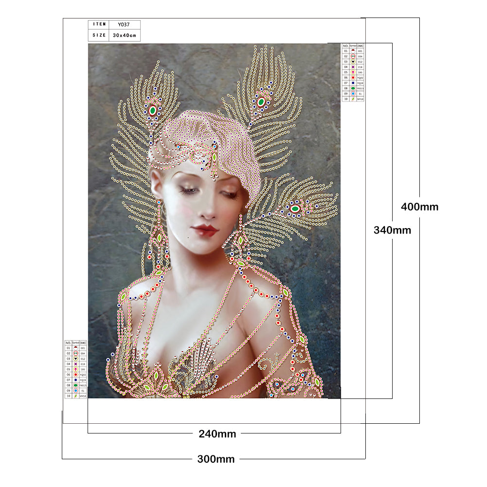 Beauty - Special Shaped Drill Diamond Paintng 30*40CM