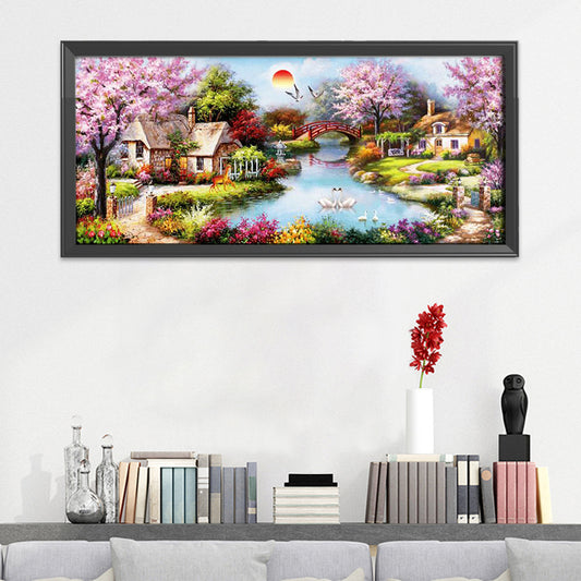 Garden - 11CT Stamped Cross Stitch 100*43CM