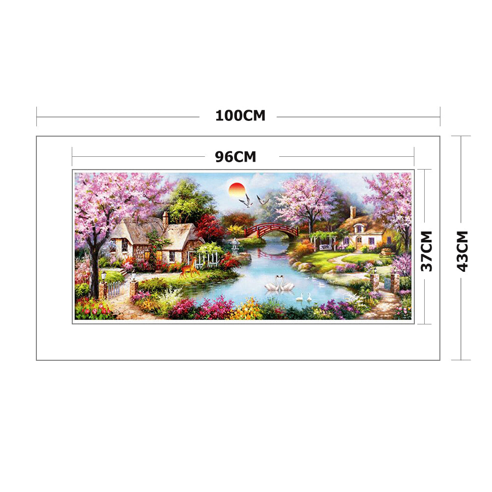 Garden - 11CT Stamped Cross Stitch 100*43CM