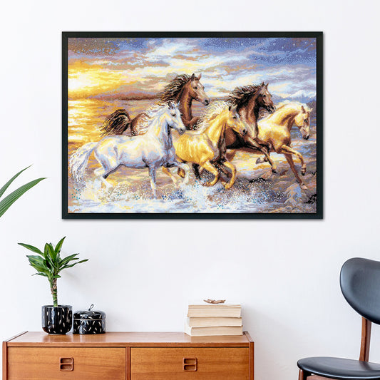 Horse - 11CT Stamped Cross Stitch 60*45CM