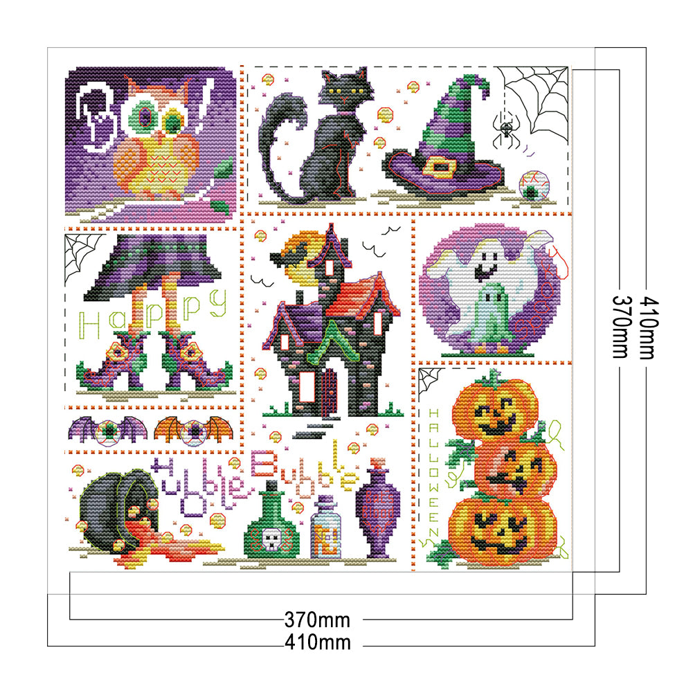 Halloween Day - 11CT Stamped Cross Stitch 41*41CM