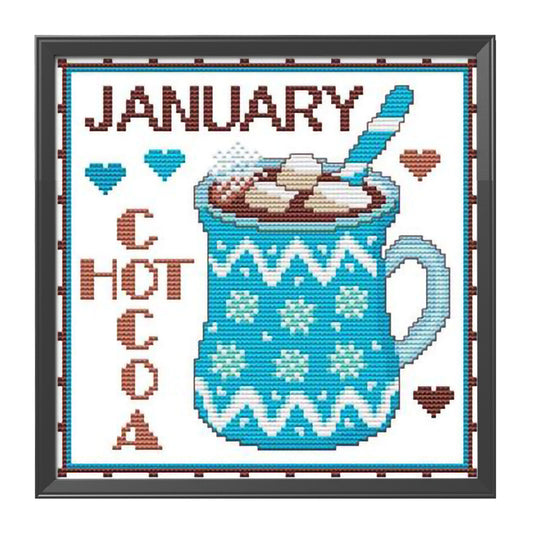 Month - 11CT Stamped Cross Stitch 35*35CM