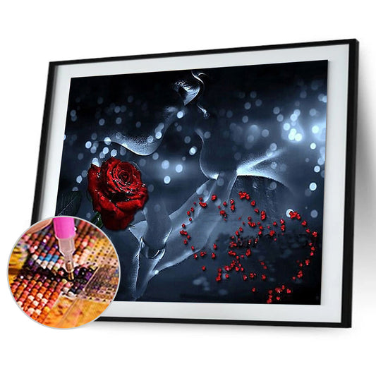 Rose Lover - Full Round Drill Diamond Painting 40*30CM