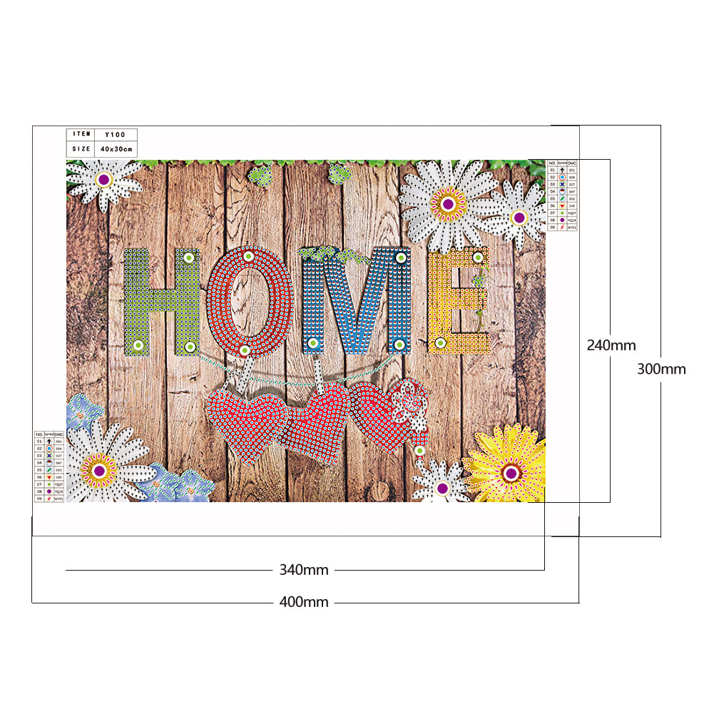 Letters - Special Shaped Drill Diamond Paintng 40*30CM