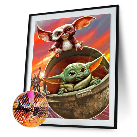 Cartoon Yoda - Full Round Drill Diamond Painting 30*40CM