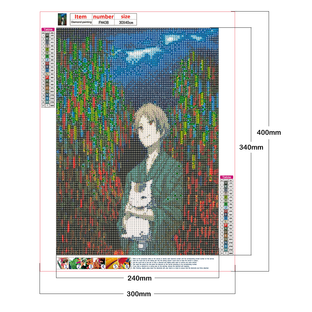 Japanese Comics - Full Round Drill Diamond Painting 30*40CM