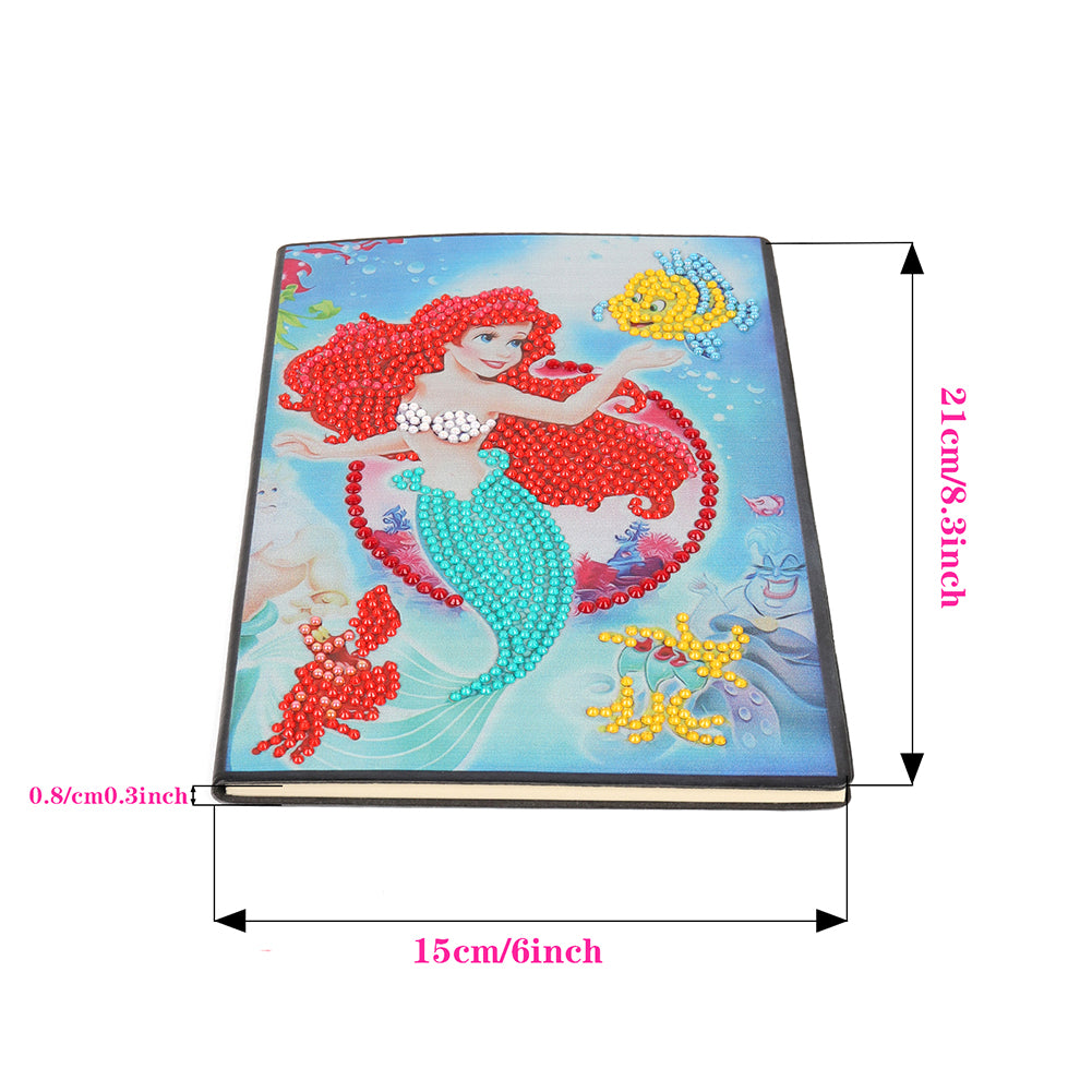 A5 5D Blank Notebooks DIY Part Drill Special Shape Rhinestone Diary Books