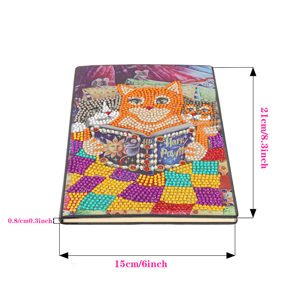 A5 5D Blank Notebooks DIY Part Drill Special Shape Rhinestone Diary Books