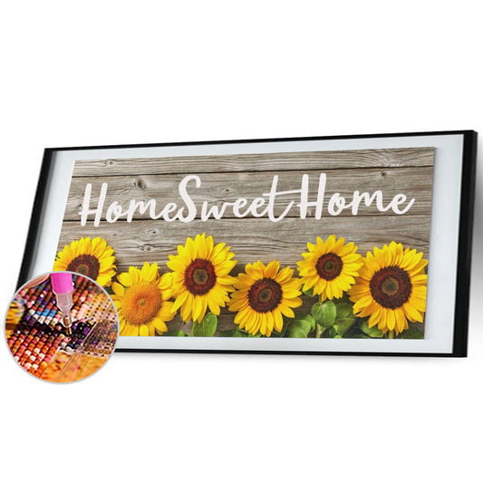 Sunflower - Full Round Drill Diamond Painting 85*40CM