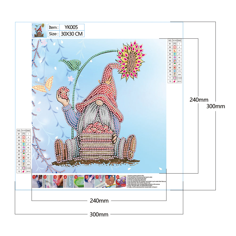 Gnome Goblin - Special Shaped Drill Diamond Painting 30*30CM
