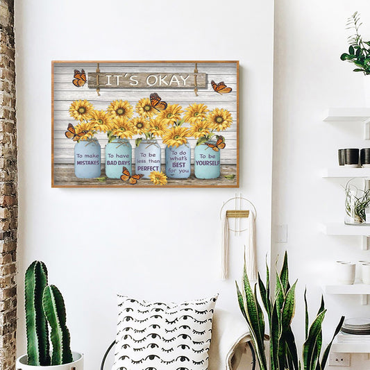 Flower - Full Round Drill Diamond Painting 50*40CM