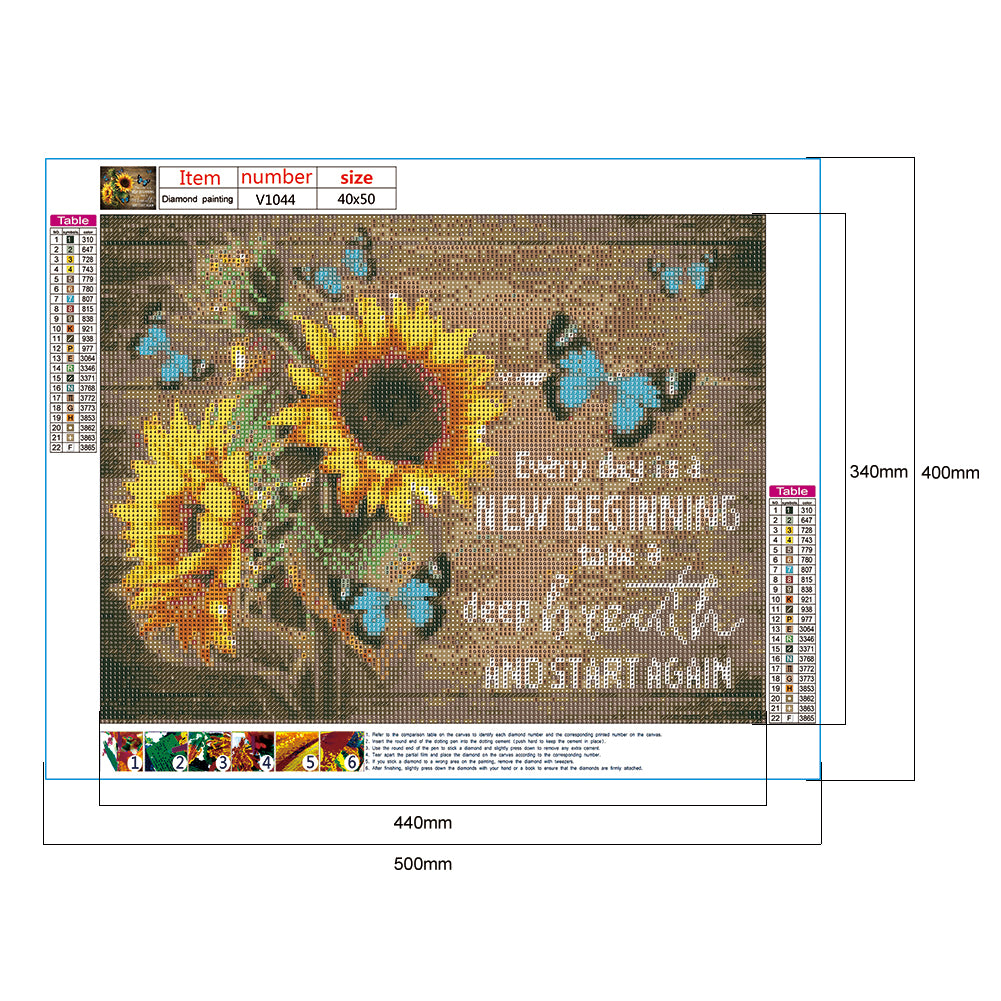 Flower - Full Round Drill Diamond Painting 50*40CM