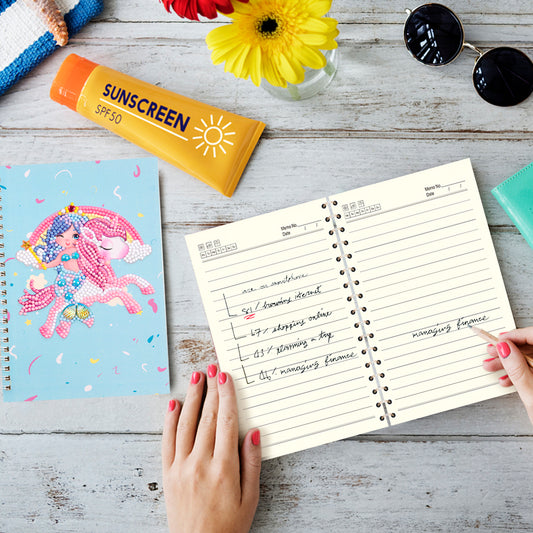 60 Pages Diamond Painting Notebook DIY 5D Rhinestone Drawing Diary Books