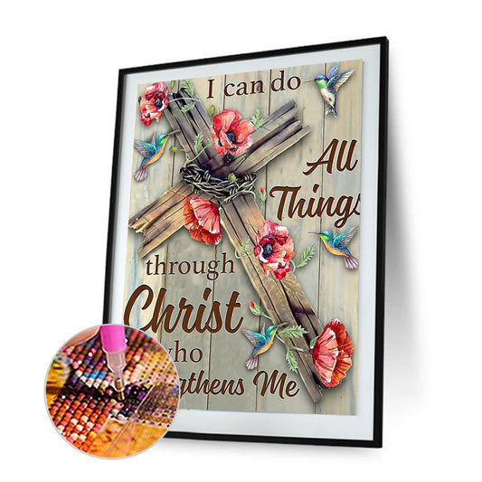 Cross Bird - Full Round Drill Diamond Painting 35*50CM