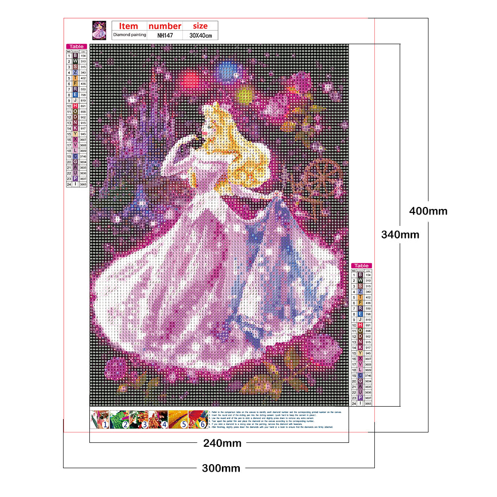 Princess - Full Round Drill Diamond Painting 30*40CM