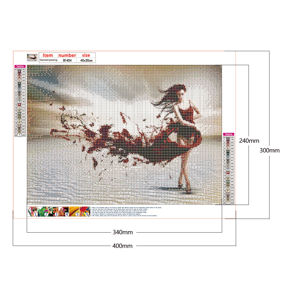 Girl - Full Round Drill Diamond Painting 40*30CM