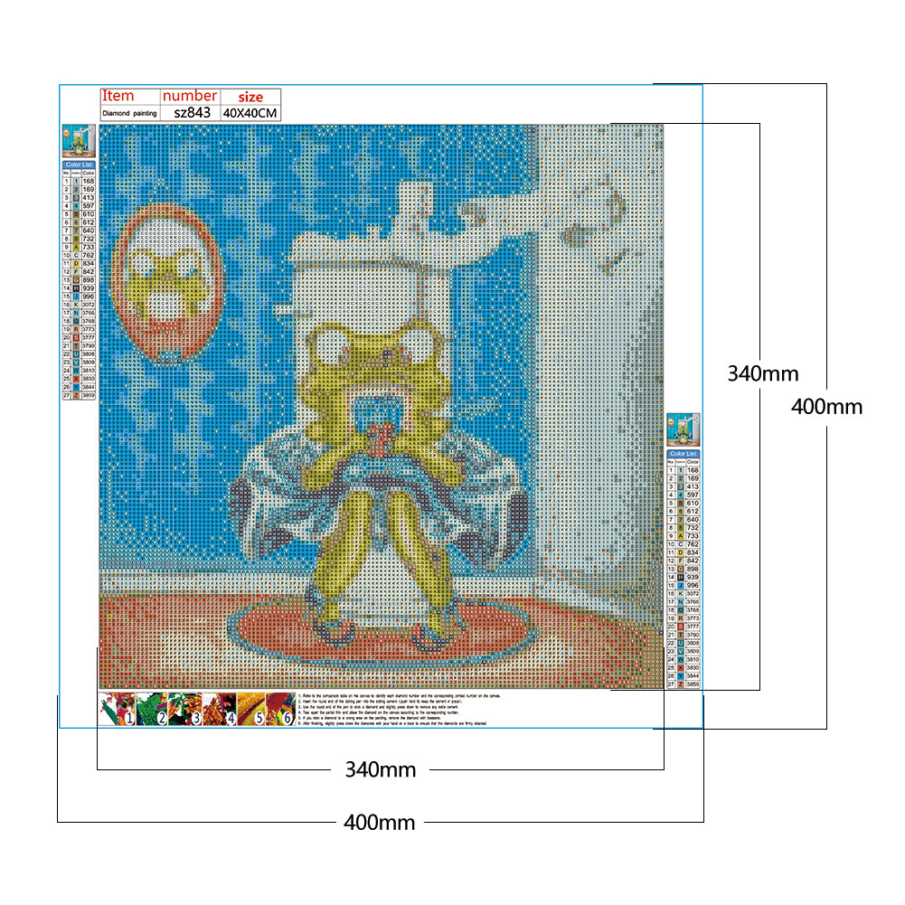 Funny Frog - Full Square Drill Diamond Painting 40*40CM