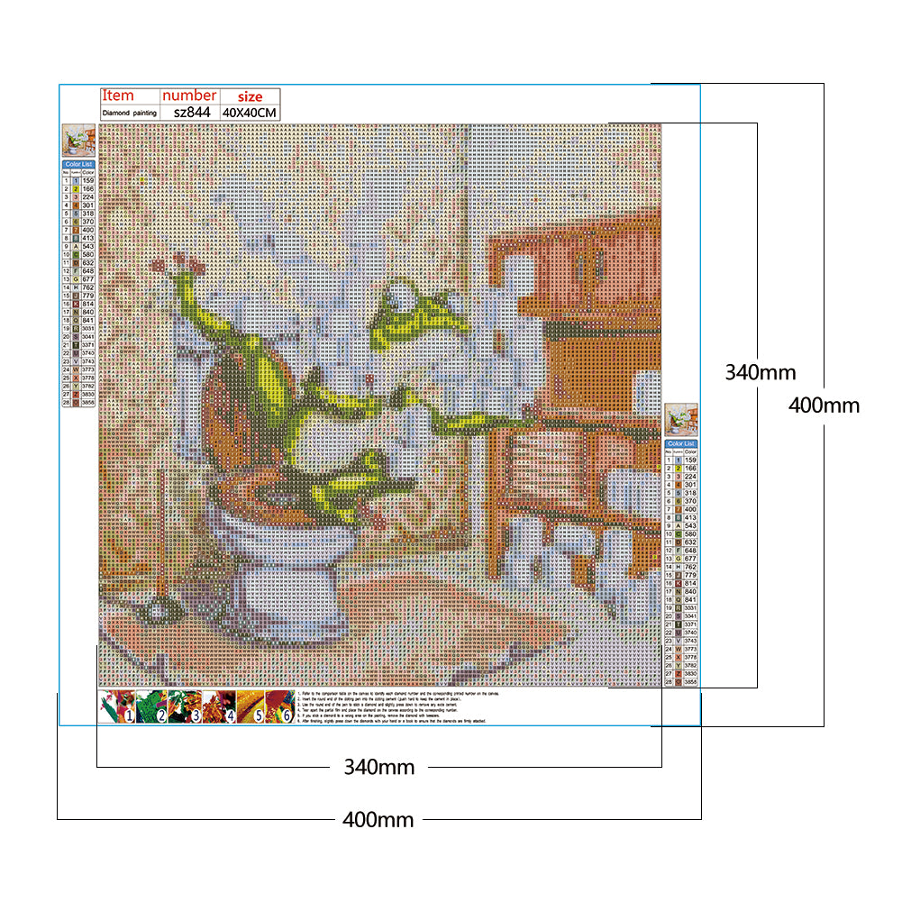Funny Frog - Full Square Drill Diamond Painting 40*40CM