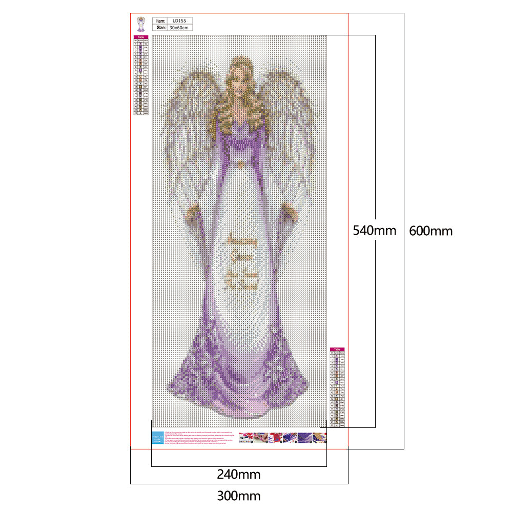 Girl - Full Round Drill Diamond Painting 30*60CM