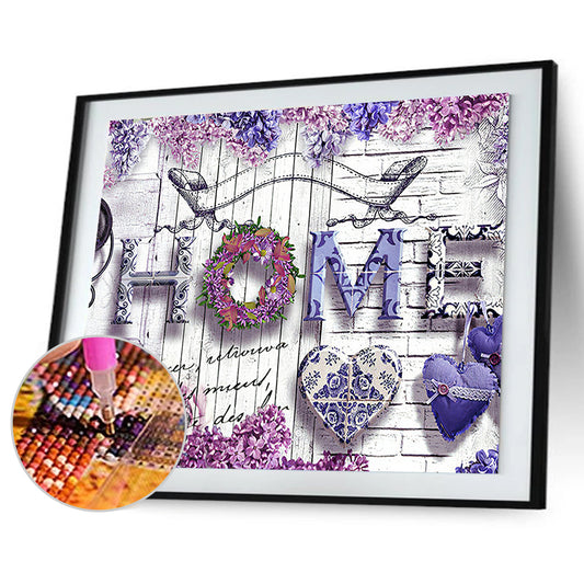 English - Full Round Drill Diamond Painting 40*30CM