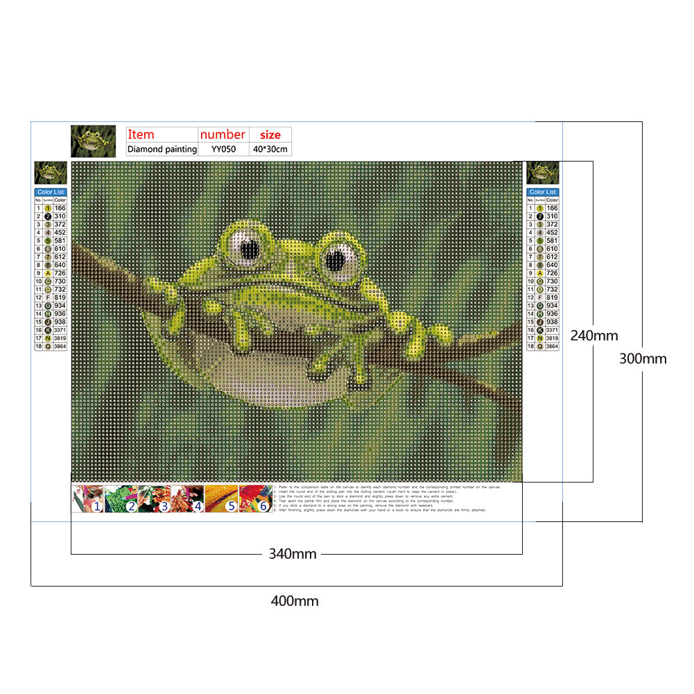 Frog - Full Round Drill Diamond Painting 40*30CM