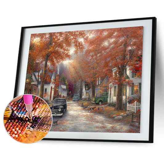 House Street - Full Round Drill Diamond Painting 50*40CM