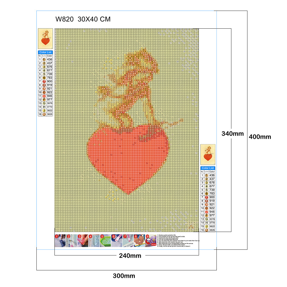 Angel - Full Round Drill Diamond Painting 30*40CM