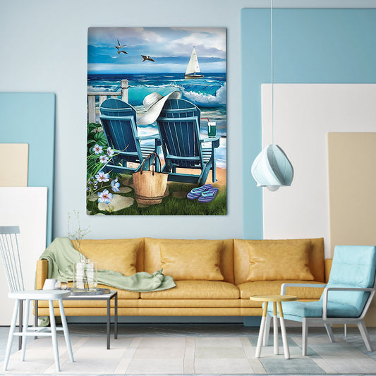 Beach Chair - Full Round Drill Diamond Painting 40*50CM