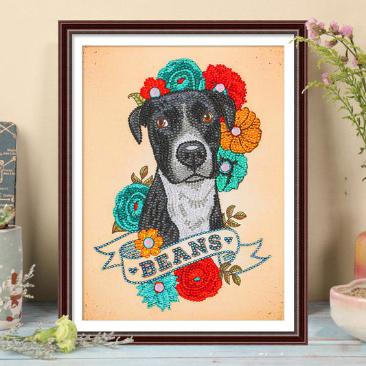 Dog - Special Shaped Drill Diamond Painting 30*40CM