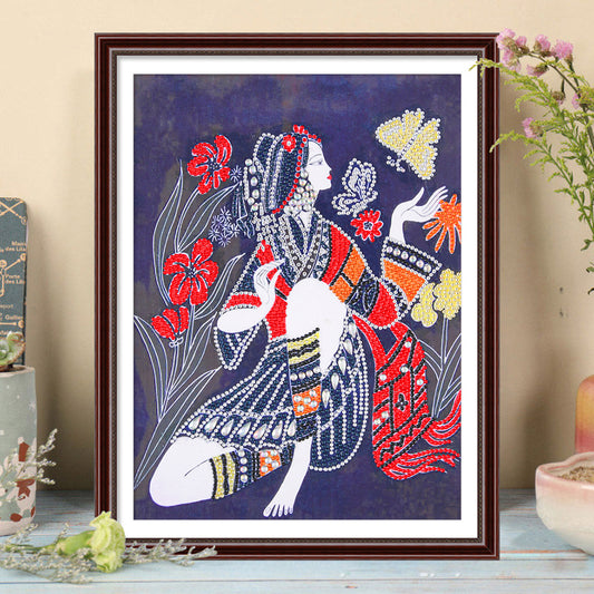 Beauty Figure - Special Shaped Drill Diamond Painting 30*40CM