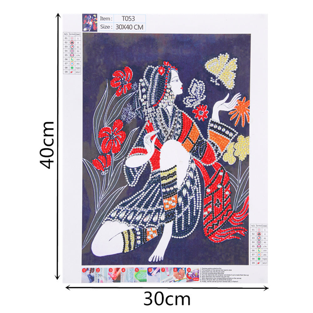 Beauty Figure - Special Shaped Drill Diamond Painting 30*40CM