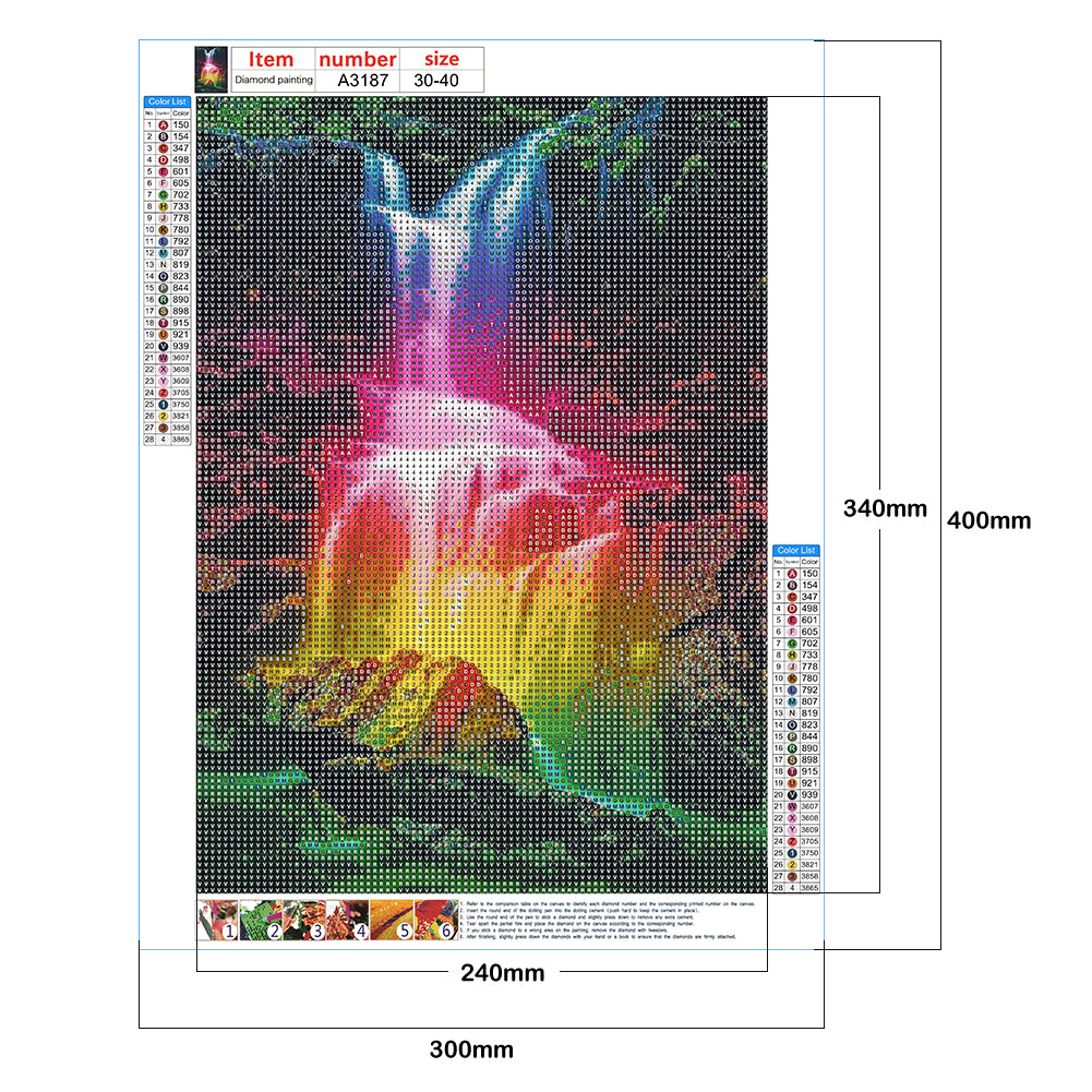 Rainbow Falls - Full Round Drill Diamond Painting 30*40CM