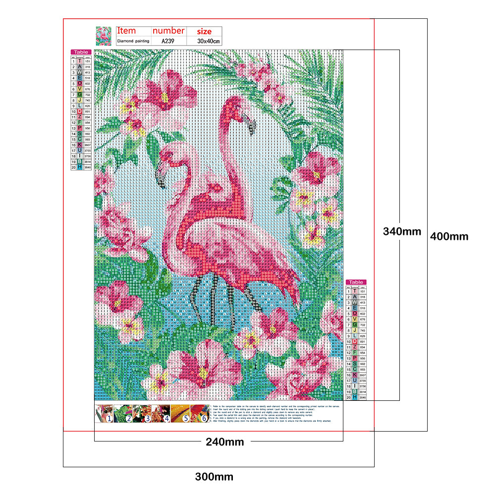 Flamingo - Full Round Drill Diamond Painting 30*40CM