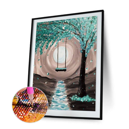 Moon Landscape - Full Round Drill Diamond Painting 30*40CM