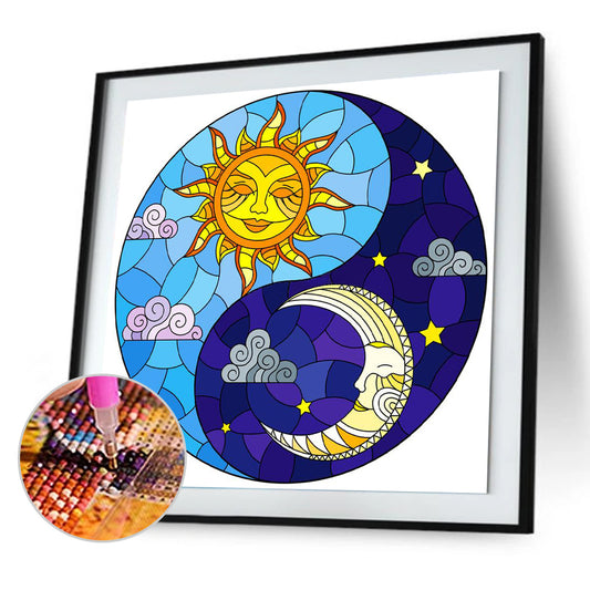 Sun Moon - Full Round Drill Diamond Painting 30*30CM