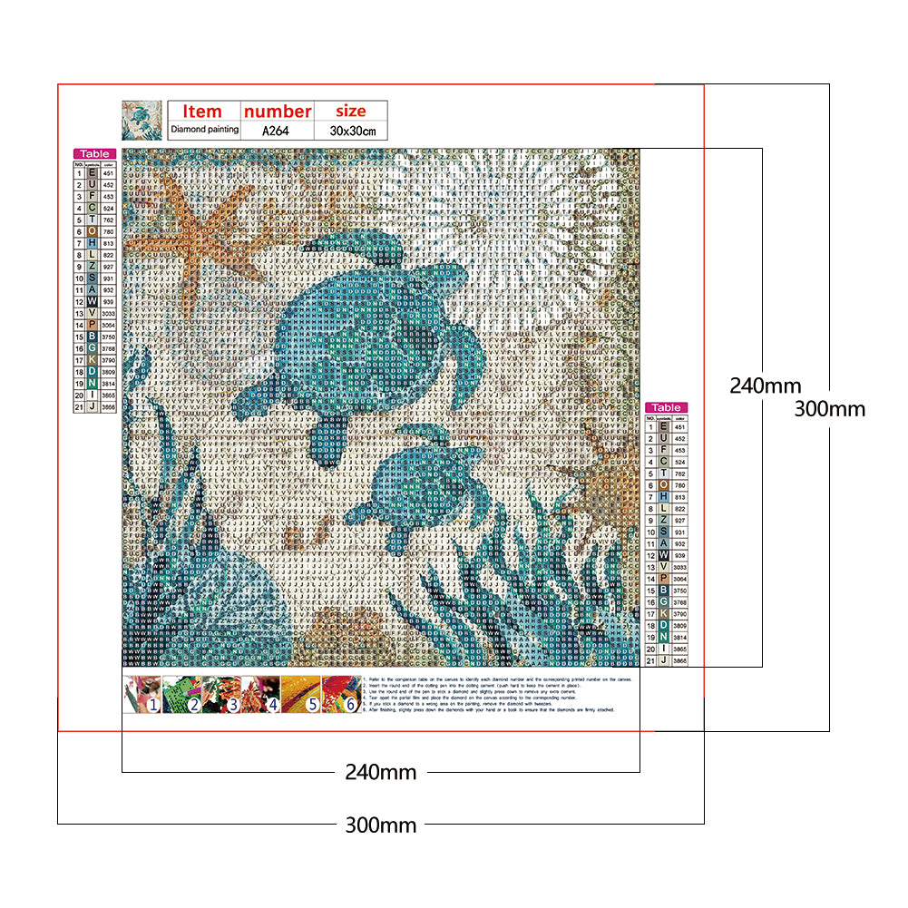 Ocean - Full Round Drill Diamond Painting 30*30CM