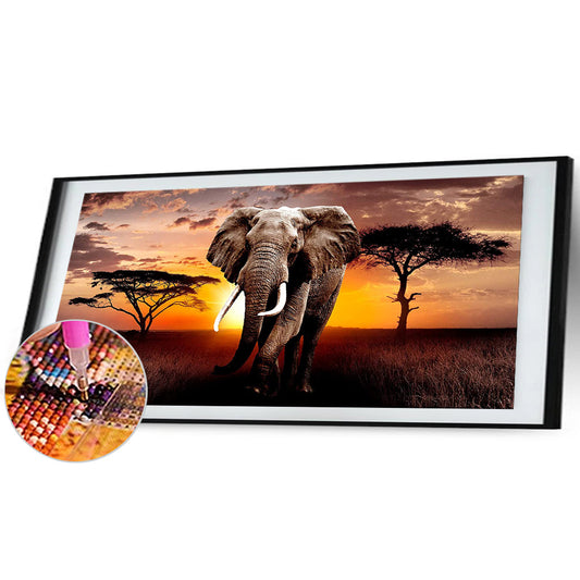 Elephant - Full Round Drill Diamond Painting 80*40CM