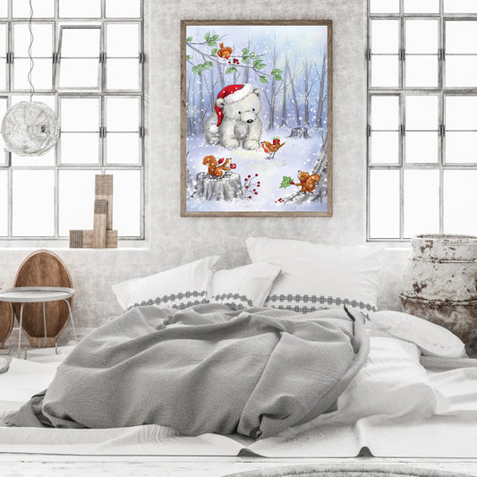 Polar Bears - Full Round Drill Diamond Painting 30*40CM